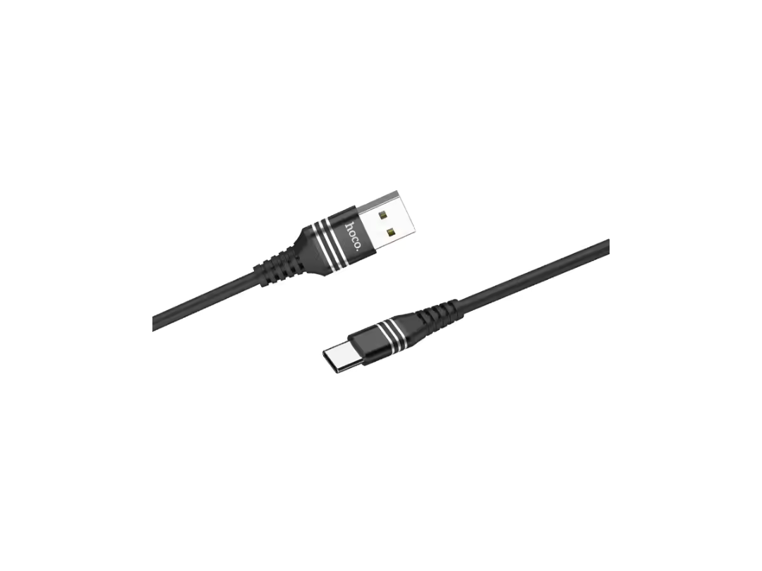 كابل شحن USB ثلاثي الحلقات من السيليكون من Hoco U46 بطول 1 متر من النوع C  كابل شحن USB ثلاثي الحلقات من السيليكون من Hoco U46 بطول 1 متر من النوع C